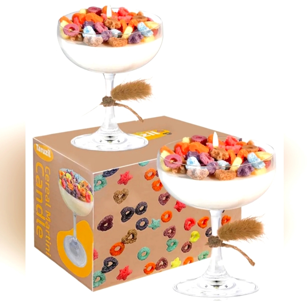 Martini Glass Scented Candle Set - Picture 1 of 4